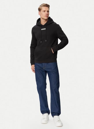 Calvin Klein Siyah Erkek Kapüşonlu Sweatshirt LV04RG276GUB1_LS 350TERRY EU SP GR
