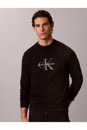 Erkek LS Terry Monologo Detaylı Sweatshirt