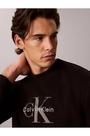 Erkek LS Terry Monologo Detaylı Sweatshirt