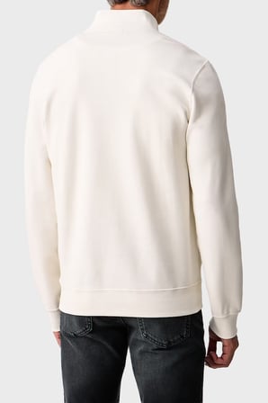 Calvin Klein Logolu Pamuklu Yarım Fermuarlı Dik Yaka Sweat LV04RG280GYAS Erkek SWEAT LV04RG280G YAS KREM