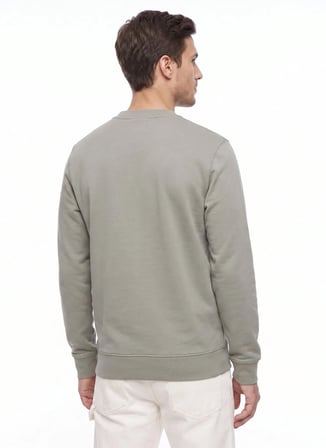 Calvin Klein Gri Erkek Sweatshirt LV04RG281GPEZ_LS CL 350TERRY SP GR