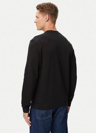 Calvin Klein Siyah Erkek Bisiklet Yaka Sweatshirt LV04RG281GUB1_LS CL 350TERRY SP GR