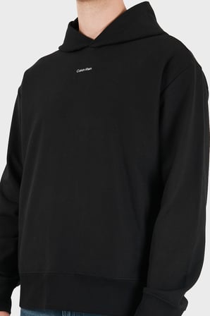 Calvin Klein Pamuklu Logolu Kapüşonlu Yaka Sweat LV04RG258GUB1 Erkek SWEAT LV04RG258G UB1 SİYAH