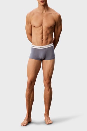 Calvin Klein Logolu Pamuklu 3 Pack Boxer Erkek BOXER LV00NB4847 X2V Mavi-Beyaz-Petrol
