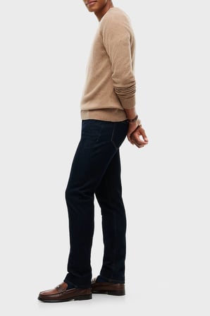Tommy Hilfiger Pamuklu Straight Fit Normal Bel Jeans Erkek KOT PANTOLON MW0MW44913 1BN LACİVERT