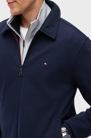 Tommy Hilfiger Pamuk Karışımlı Örme Regular Fit Klasik Yaka Sweat Erkek SWEAT MW0MW44947 DW5 LACİVERT