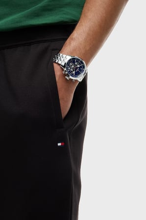 Tommy Hilfiger Logo Nakışlı Pamuklu Regular Fit Lastikli Eşofman Altı Erkek EŞOFMAN ALTI MW0MW44990 BDS SİYAH