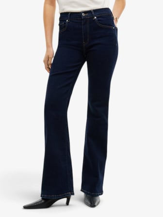LUNA MID RISE FLARE ESSENTIAL Kadın Mavi Denim Pantolon - WW0WW52185