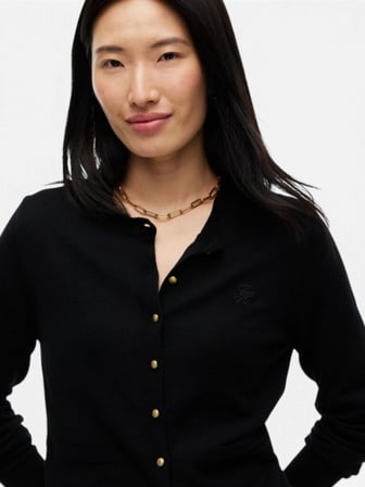 MERINO LS CARDIGAN Kadın Siyah Hırka - WW0WW51458