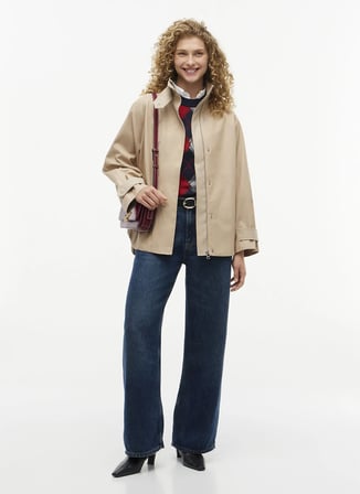 Tommy Hilfiger Bej Kadın Kaban WW0WW51549AEG