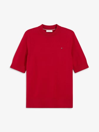 COTTON JERSEY FINE C-NK SS SWT Kadın Kırmızı Kazak - WW0WW49705