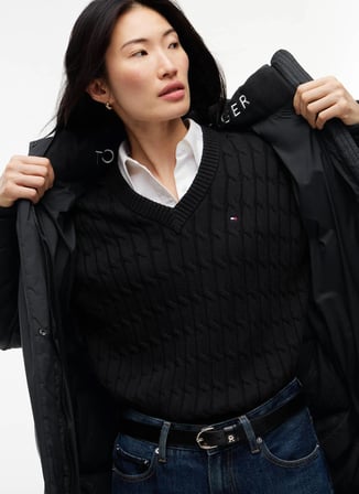 Tommy Hilfiger Mont, S, Siyah