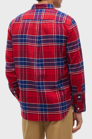 Tommy Hilfiger Ekoseli Pamuklu Regular Fit Düğmeli Yaka Gömlek Erkek GÖMLEK MW0MW44592 0QJ KIRMIZI