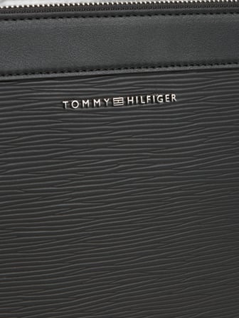 TH BUSINESS SAFFIANO POUCH Erkek Siyah Çanta - AM0AM14823