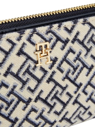 TH ICON LONG BIFOLD JACQUARD Kadın Mavi Çanta - AW0AW19003