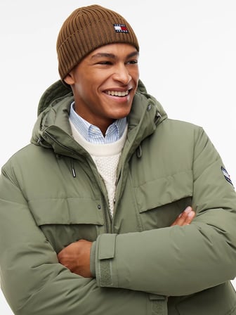 TOMMY HILFIGER Erkek Marka Logolu Günlük Kullanıma Uygun Haki Bere AM0AM13669 GWI