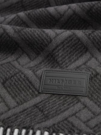 TH FLAG JACQUARD SCARF Erkek Siyah Atkı - AM0AM14770