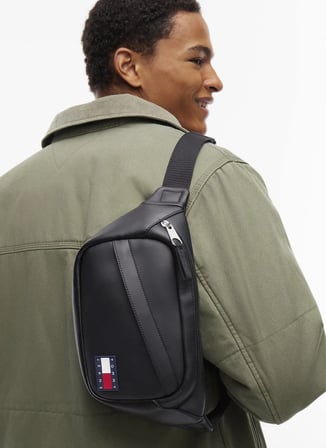 Tommy Hilfiger Siyah Erkek Bel Çantası TJM DAILY PU BUMBAG