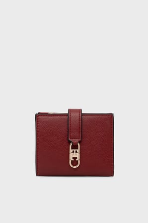 Tommy Hilfiger Logolu Çıtçıtlı Ve Fermuarlı Cüzdan Kadın CÜZDAN AW0AW18934 XLI KIRMIZI