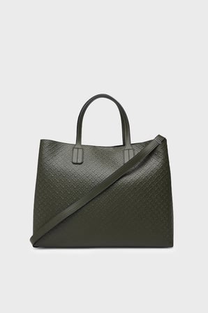 Tommy Hilfiger Logo Desenli Ayarlabilir Askılı Çanta Kadın ÇANTA AW0AW18923 MRZ KOYU YEŞİL