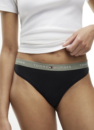 Tommy Hilfiger UW0UW055300K7 Beyaz Kadın Tanga