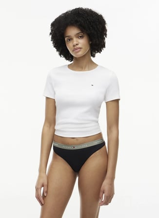 Tommy Hilfiger UW0UW055300K7 Beyaz Kadın Tanga