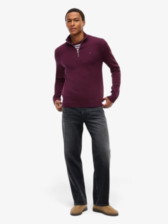 TJM SLM ESS LIGHT ZIP SWTR EXT Erkek Mor Kazak - DM0DM21654