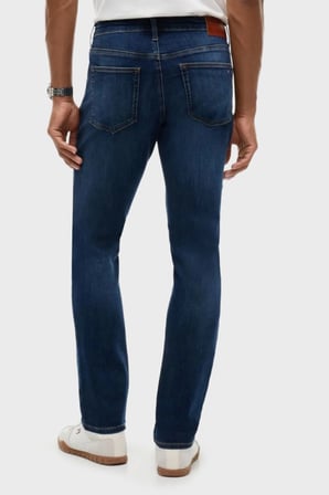 Tommy Jeans Pamuklu Slim Fit Normal Bel Dar Paça Jeans Erkek KOT PANTOLON DM0DM23479 1BK MAVİ