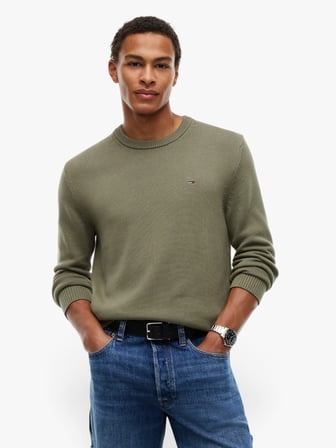 TJM SLIM ESS SWEATER EXT Erkek Yeşil Kazak - DM0DM21787