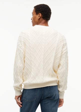 Tommy Jeans Kazak, L, Krem