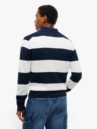 TJM SLIM ESSENTIAL POLO SWTR EXT Erkek Mavi Sweatshirt - DM0DM20304