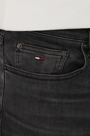 Tommy Jeans Pamuklu Slim Fit Normal Bel Jeans Erkek KOT PANTOLON DM0DM23449 1BZ SİYAH