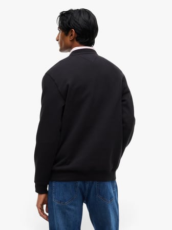 TJM REG BADGE CREW EXT Erkek Siyah Sweatshirt - DM0DM23607