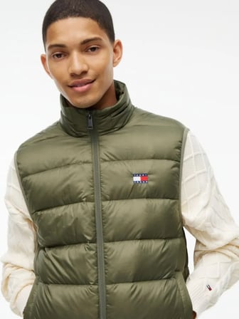 TOMMY HILFIGER Erkek Marka Logolu Günlük Kullanıma Uygun Haki Yelek DM0DM23232 M04