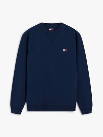 TJM REG BADGE CREW EXT Erkek Mavi Sweatshirt - DM0DM23607