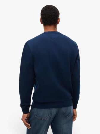 TJM REG BADGE CREW EXT Erkek Mavi Sweatshirt - DM0DM23607