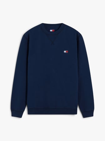 TJM REG BADGE CREW EXT Erkek Mavi Sweatshirt - DM0DM23607