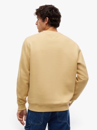 TJM REG LINEAR CREW EXT Erkek Bej Sweatshirt - DM0DM20249