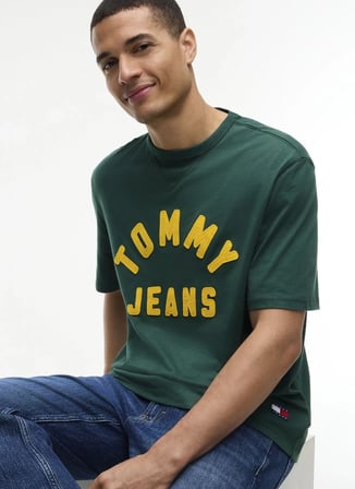 Tommy Jeans T-Shirt, L, Yeşil
