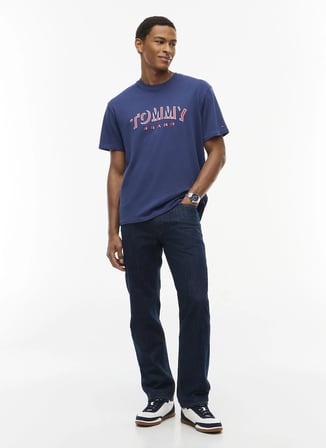 Tommy Jeans Lacivert Erkek T-Shirt DM0DM23602DB7 TJM RLX DNA PLAY TEE