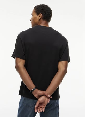 Tommy Jeans Siyah Erkek T-Shirt DM0DM23602BDS TJM RLX DNA PLAY TEE