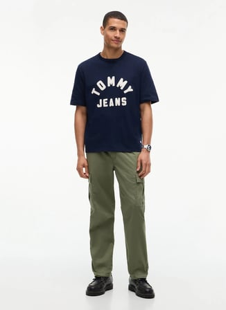 Tommy Jeans T-Shirt, L, Koyu Mavi