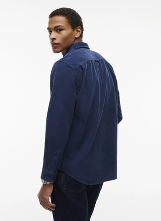 Tommy Jeans Lacivert Erkek Gömlek DM0DM23705DB7 TJM RLX CORDUROY SHI