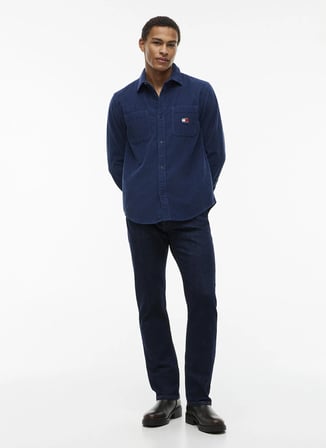 Tommy Jeans Lacivert Erkek Gömlek DM0DM23705DB7 TJM RLX CORDUROY SHI
