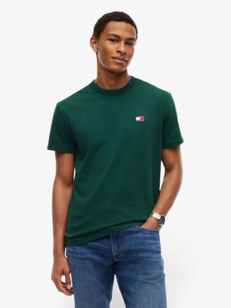 TJM REG BADGE TEE EXT Erkek Yeşil T-Shirt - DM0DM20322