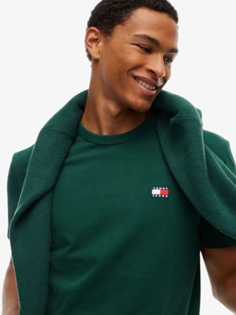 TJM REG BADGE TEE EXT Erkek Yeşil T-Shirt - DM0DM20322