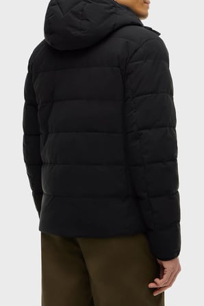 Tommy Hilfiger Logolu Kapitone Desenli Regular Fit Kapüşonlu Yaka Mont Erkek MONT MW0MW45273 BDS SİYAH