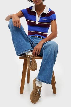 Tommy Jeans Logolu Süet Deri Sneaker Ayakkabı Kadın AYAKKABI EN0EN03122 GWI KAHVE