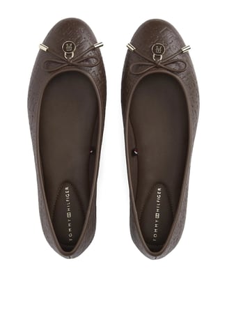 Tommy Hilfiger Kahverengi Kadın Babet TH CHARM MONOGRAM BALLERINA