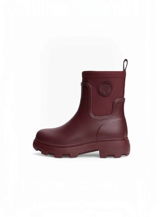 TH STAMP WARM ANKLE RAIN BOOT Kadın Kırmızı Bot - FW0FW09544